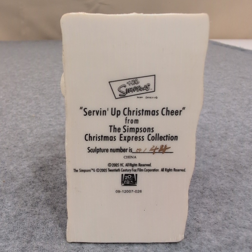 The Simpsons Christmas Express Servin Up Cheer Tofu Turkey Sculpture 2005 - Picture 6 of 6